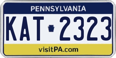 PA license plate KAT2323