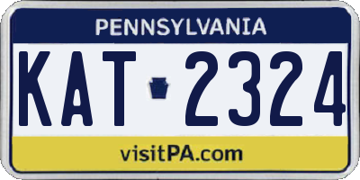 PA license plate KAT2324