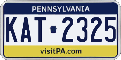 PA license plate KAT2325