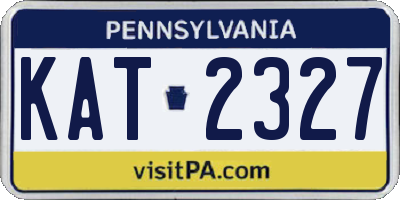 PA license plate KAT2327