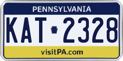 PA license plate KAT2328