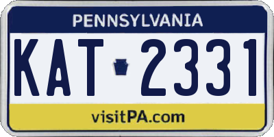 PA license plate KAT2331