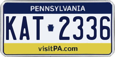 PA license plate KAT2336