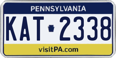 PA license plate KAT2338
