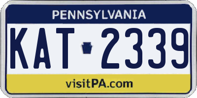 PA license plate KAT2339