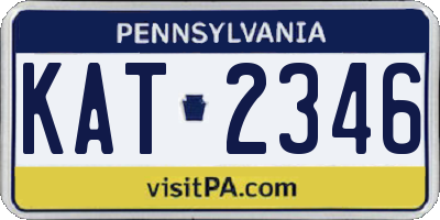 PA license plate KAT2346