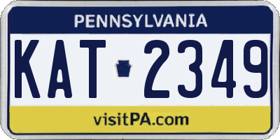 PA license plate KAT2349