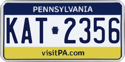 PA license plate KAT2356