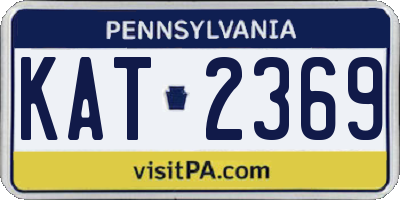 PA license plate KAT2369