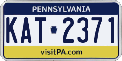 PA license plate KAT2371