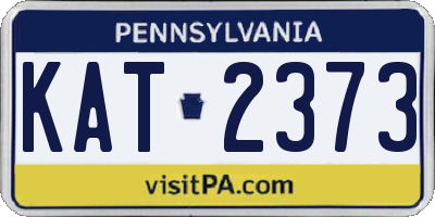 PA license plate KAT2373