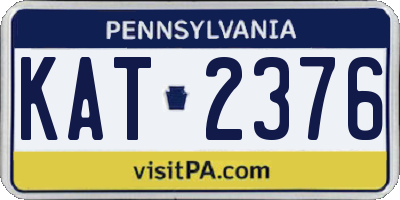 PA license plate KAT2376