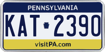 PA license plate KAT2390