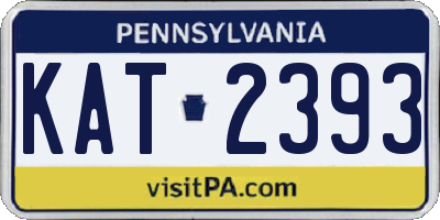 PA license plate KAT2393