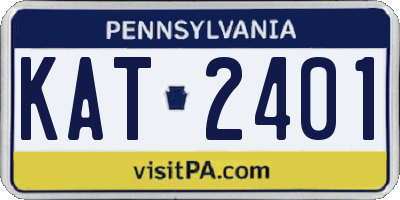PA license plate KAT2401