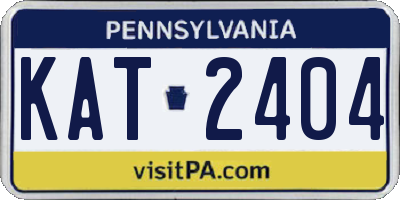 PA license plate KAT2404