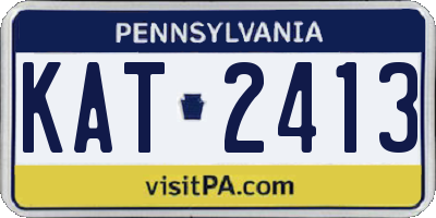 PA license plate KAT2413