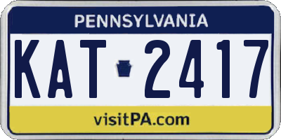 PA license plate KAT2417