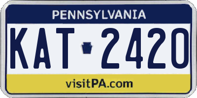 PA license plate KAT2420