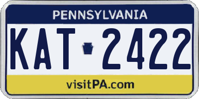 PA license plate KAT2422