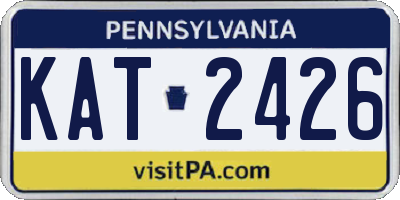 PA license plate KAT2426