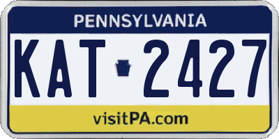 PA license plate KAT2427