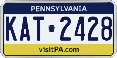 PA license plate KAT2428