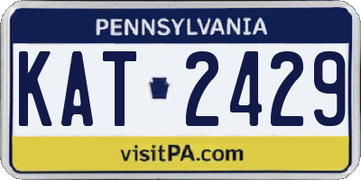 PA license plate KAT2429