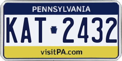 PA license plate KAT2432