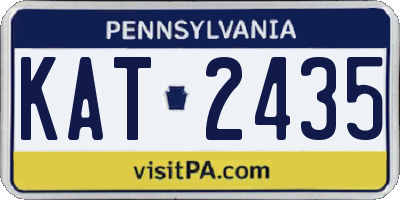 PA license plate KAT2435