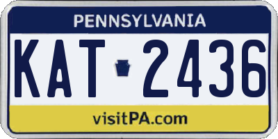 PA license plate KAT2436
