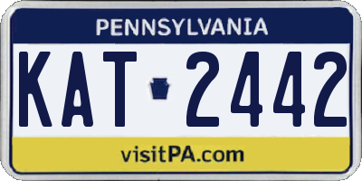 PA license plate KAT2442