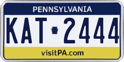 PA license plate KAT2444