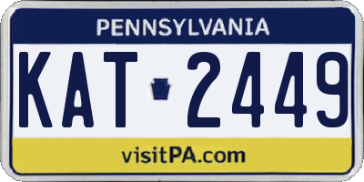 PA license plate KAT2449