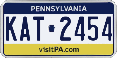 PA license plate KAT2454