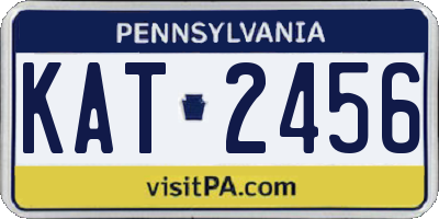 PA license plate KAT2456
