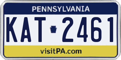 PA license plate KAT2461