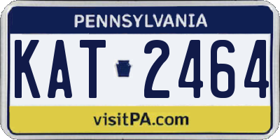 PA license plate KAT2464