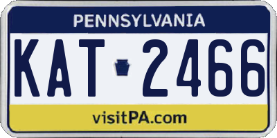 PA license plate KAT2466