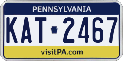 PA license plate KAT2467