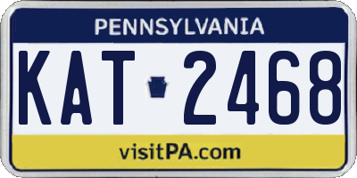 PA license plate KAT2468