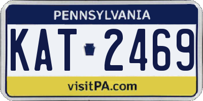 PA license plate KAT2469
