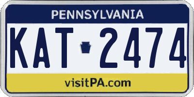 PA license plate KAT2474