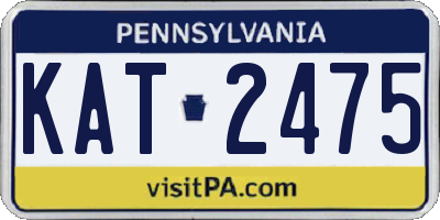 PA license plate KAT2475