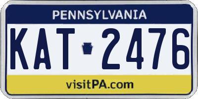 PA license plate KAT2476