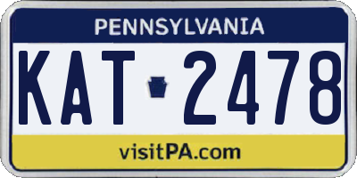 PA license plate KAT2478