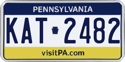 PA license plate KAT2482