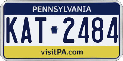 PA license plate KAT2484