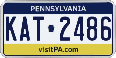 PA license plate KAT2486