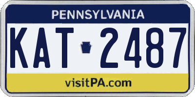 PA license plate KAT2487